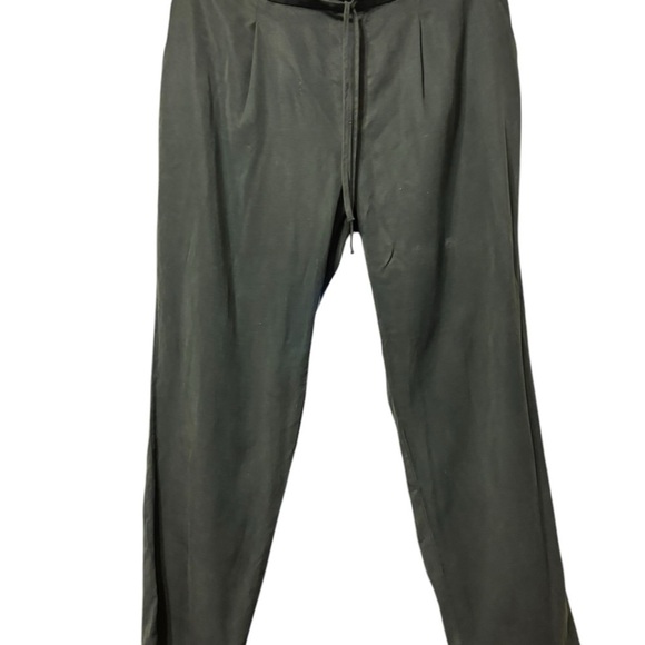 Banana Republic Pants - Banana Republic Blue Women's Pleated Trousers Elastic Waist Suede Like Size L